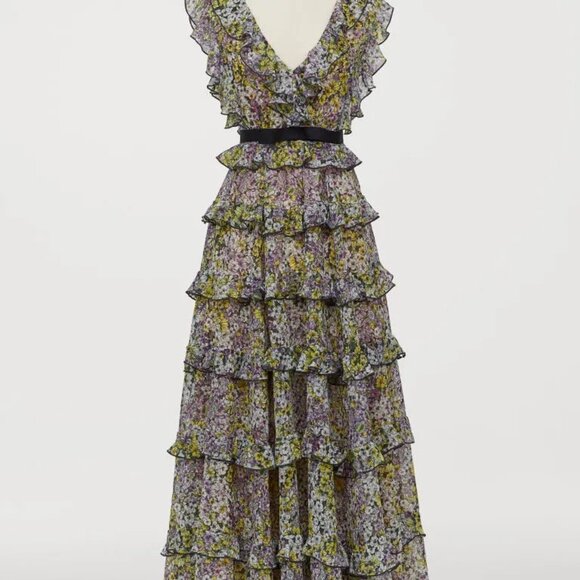 Floral Ruffle Maxi Dress - Picture 1 of 8